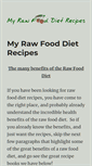 Mobile Screenshot of myrawfooddietrecipes.com