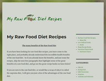 Tablet Screenshot of myrawfooddietrecipes.com